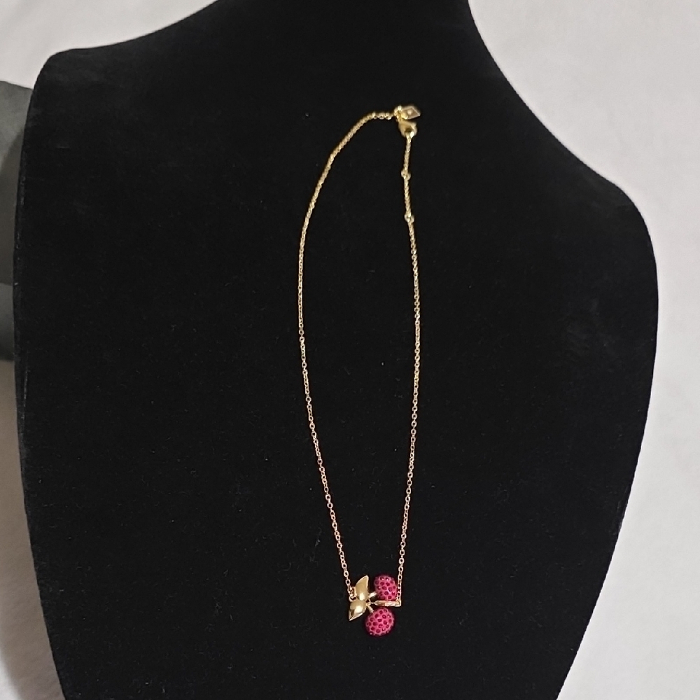 Coach Gold Necklace with Pink‎ Ladybug Charm - Picture 6 of 12